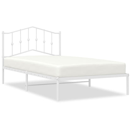 Giroletto con Testiera Metallo Bianco 107x203 cm | homemem39