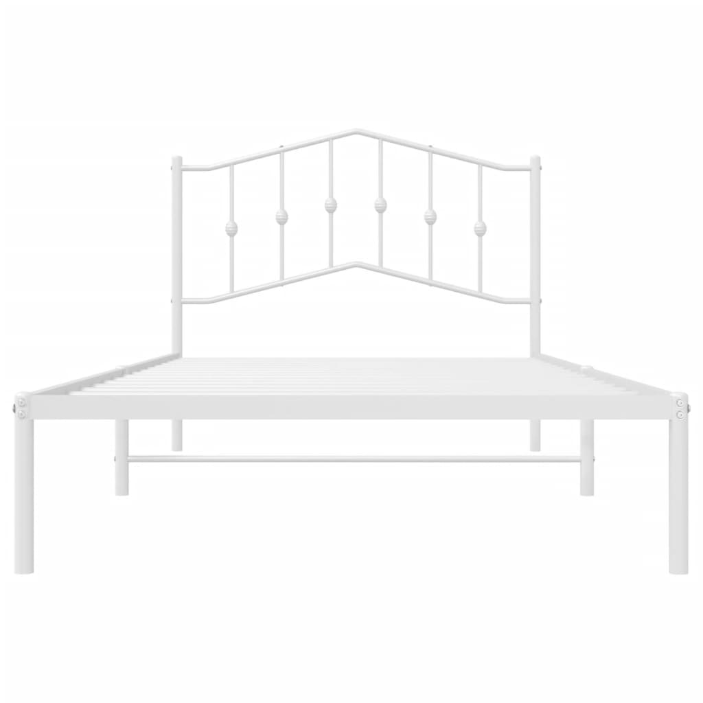 Giroletto con Testiera Metallo Bianco 107x203 cm | homemem39