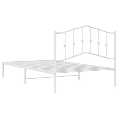Giroletto con Testiera Metallo Bianco 107x203 cm | homemem39