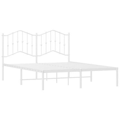 Giroletto con Testiera Metallo Bianco 150x200 cm | homemem39