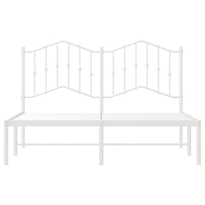 Giroletto con Testiera Metallo Bianco 150x200 cm | homemem39