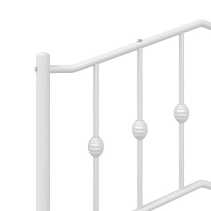 Giroletto con Testiera Metallo Bianco 150x200 cm | homemem39