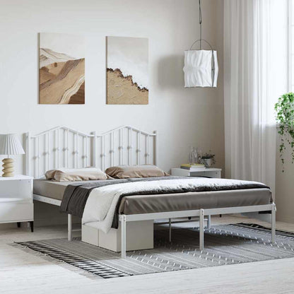Giroletto con Testiera Metallo Bianco 150x200 cm | homemem39