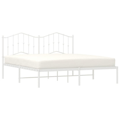 Giroletto con Testiera Metallo Bianco 180x200 cm | homemem39