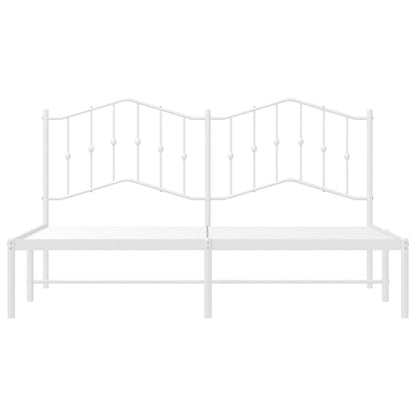 Giroletto con Testiera Metallo Bianco 180x200 cm | homemem39