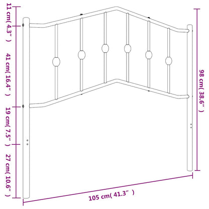 Testiera in Metallo Bianco 100 cm - homemem39