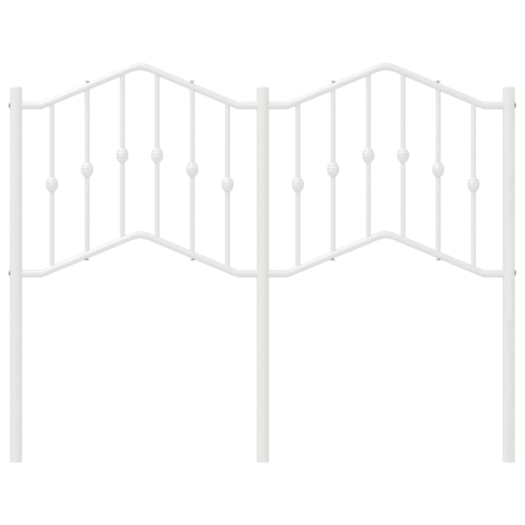 Testiera in Metallo Bianco 120 cm - homemem39