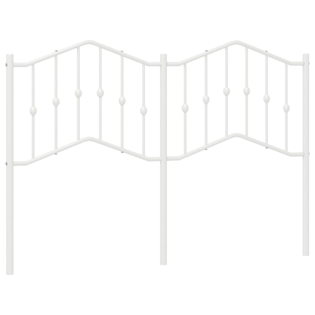 Testiera in Metallo Bianco 140 cm - homemem39