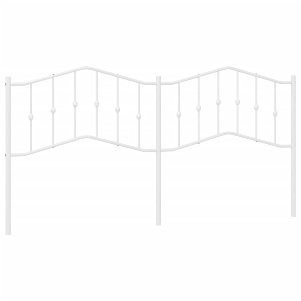 Testiera in Metallo Bianco 200 cm - homemem39