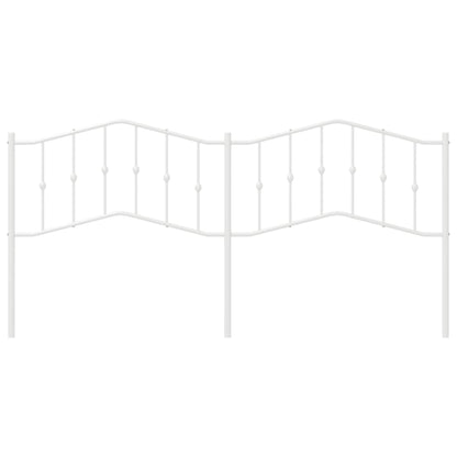 Testiera in Metallo Bianco 200 cm - homemem39