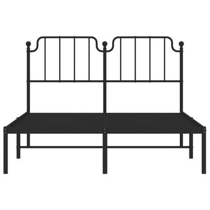 Giroletto con Testiera in Metallo Nero 140x190 cm | homemem39