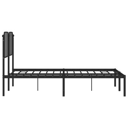 Giroletto con Testiera in Metallo Nero 140x190 cm | homemem39