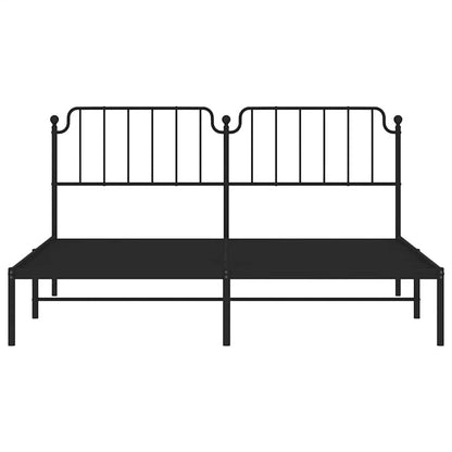 Giroletto con Testiera in Metallo Nero 183x213 cm | homemem39