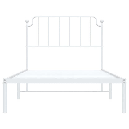 Giroletto con Testiera Metallo Bianco 100x200 cm | homemem39
