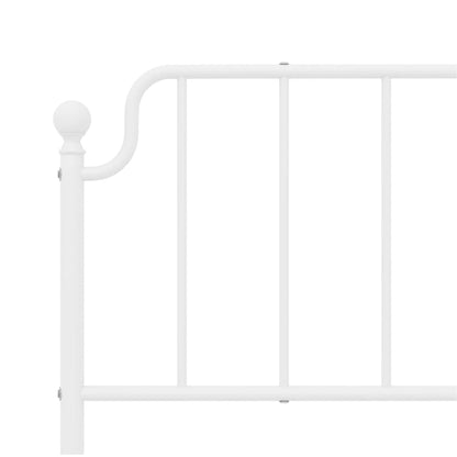 Giroletto con Testiera Metallo Bianco 193x203 cm | homemem39