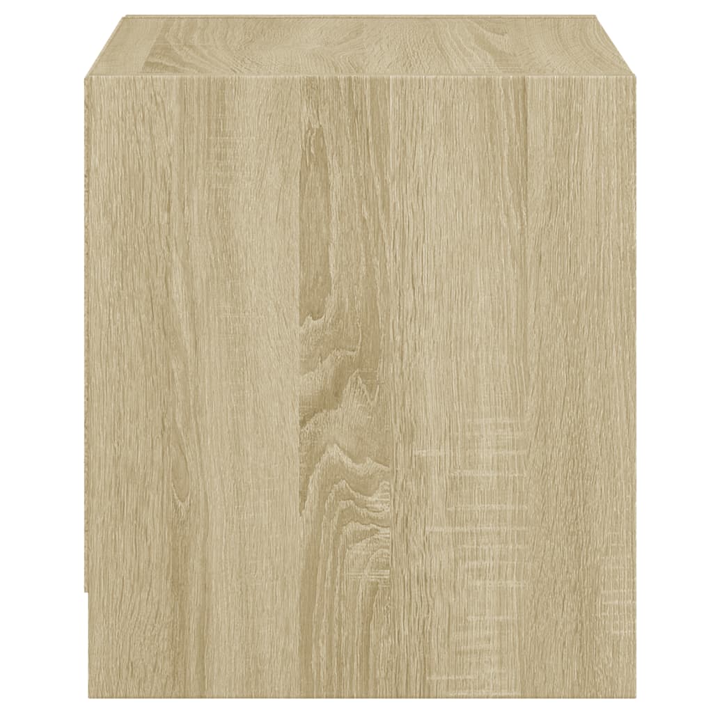Comodini con Ante in Vetro 2pz Rovere Sonoma 35x37x42 cm - homemem39