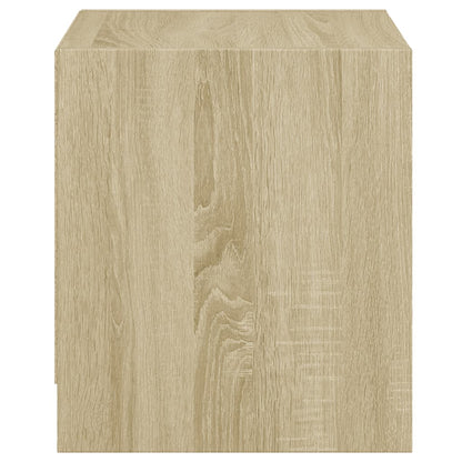 Comodini con Ante in Vetro 2pz Rovere Sonoma 35x37x42 cm - homemem39