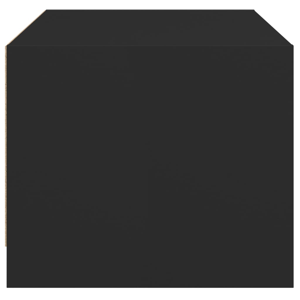 Tavolino da Salotto con Ante in Vetro Nero 68x50x42 cm | homemem39