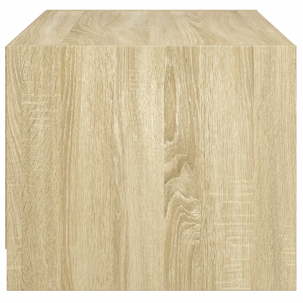 Tavolino da Salotto con Ante in Vetro Rovere Sonoma 68x50x42 cm | homemem39