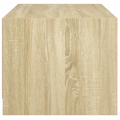 Tavolino da Salotto con Ante in Vetro Rovere Sonoma 68x50x42 cm | homemem39