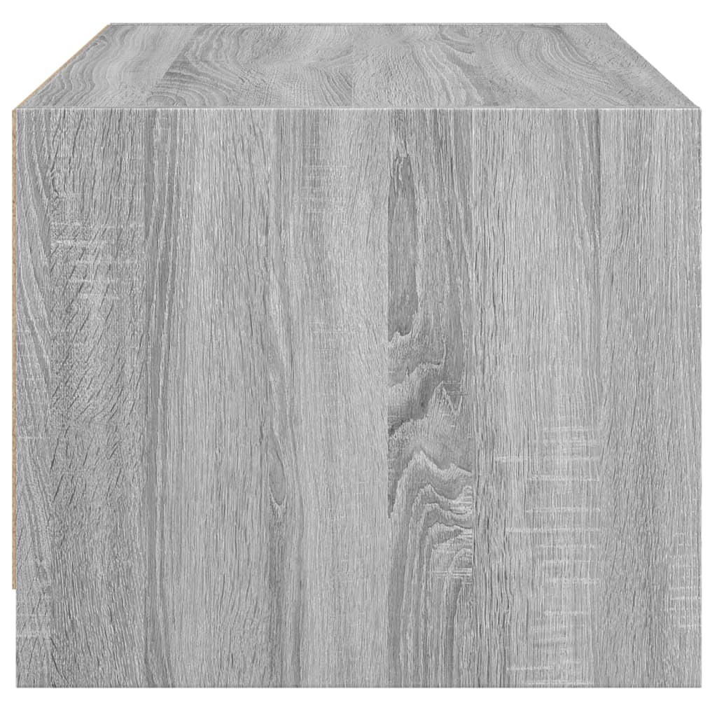 Tavolino da Salotto con Ante in Vetro Grigio Sonoma 68x50x42 cm | homemem39