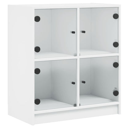 Mobile con Ante in Vetro Bianco 68x37x75,5 cm - homemem39