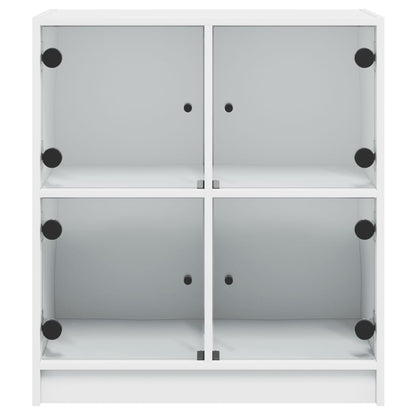 Mobile con Ante in Vetro Bianco 68x37x75,5 cm - homemem39