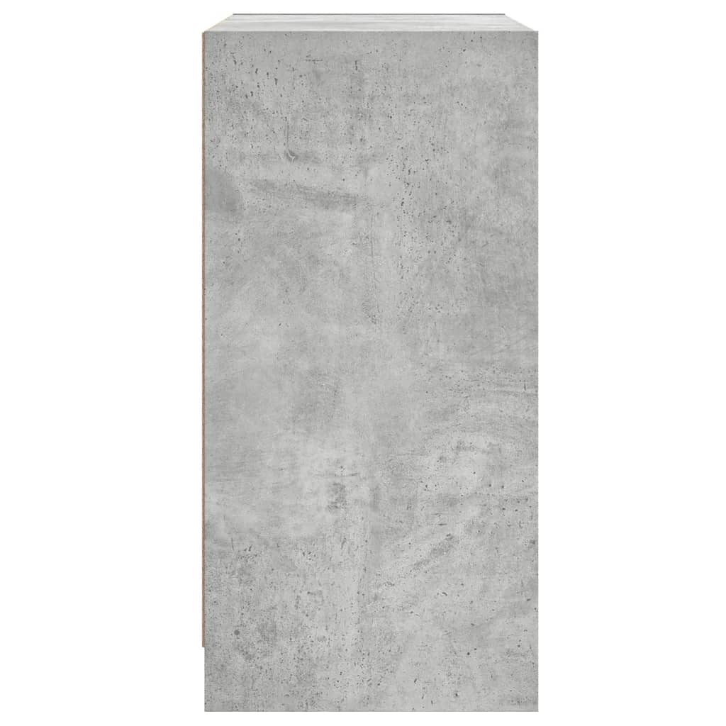 Mobile con Ante in Vetro Grigio Cemento 68x37x75,5 cm - homemem39