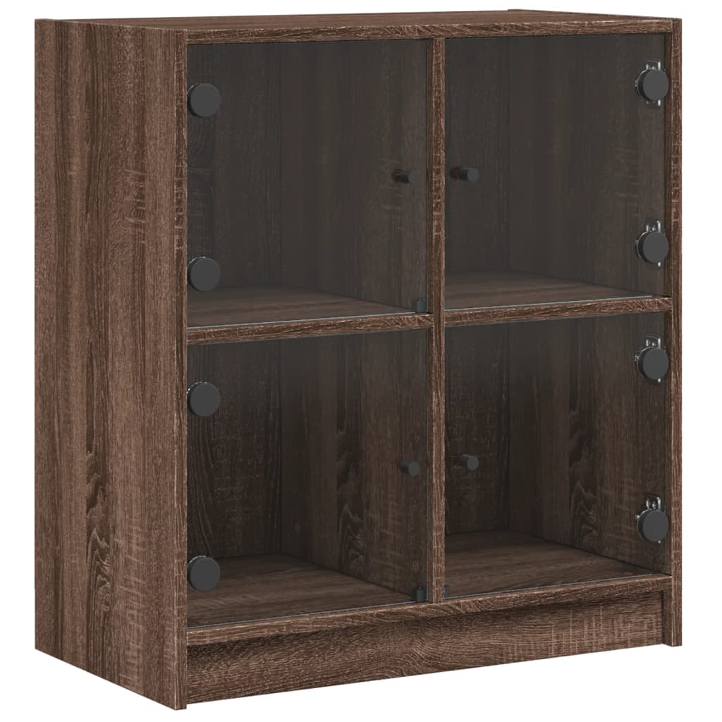 Mobile con Ante in Vetro Rovere Marrone 68x37x75,5 cm - homemem39
