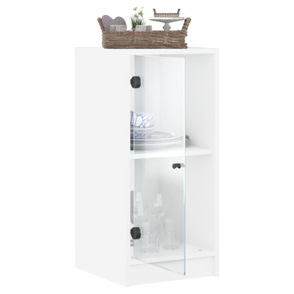 Mobile con Ante in Vetro Bianco 35x37x75,5 cm - homemem39
