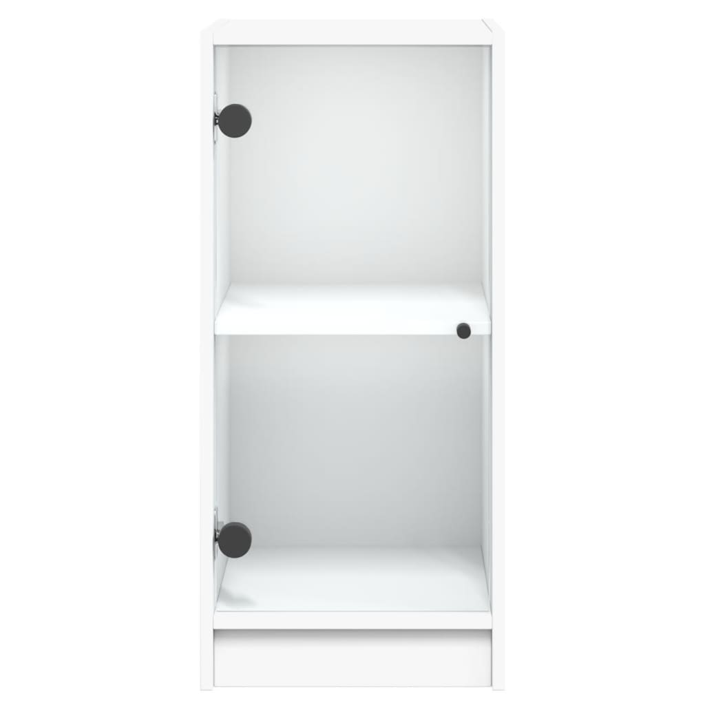 Mobile con Ante in Vetro Bianco 35x37x75,5 cm - homemem39