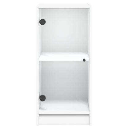 Mobile con Ante in Vetro Bianco 35x37x75,5 cm - homemem39