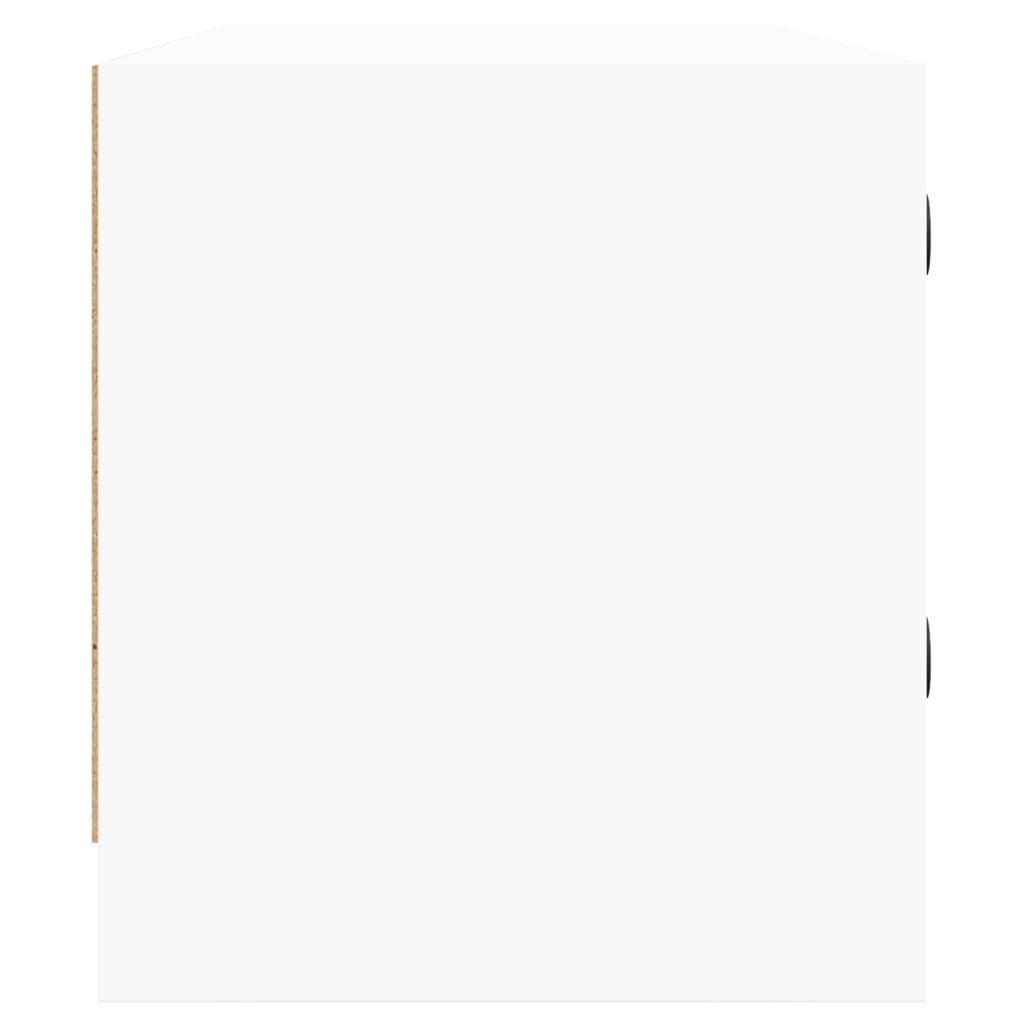 Mobile Porta TV con Ante in Vetro Bianco 102x37x42 cm - homemem39