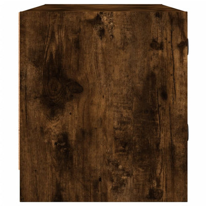 Mobile Porta TV con Ante in Vetro Rovere Fumo 102x37x42 cm - homemem39