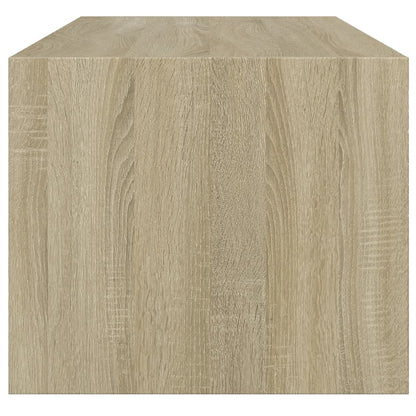Tavolino da Salotto con Ante in Vetro Rovere Sonoma 102x50x42cm | homemem39