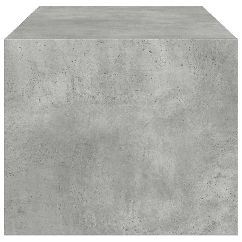 Tavolino Salotto con Ante in Vetro Grigio Cemento 102x50x42 cm | homemem39