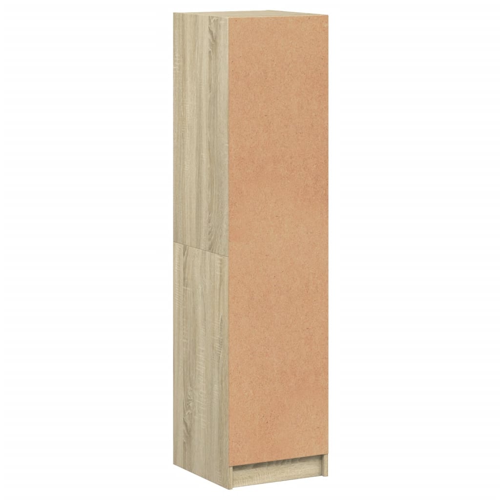 Credenza con Anta in Vetro Rovere Sonoma 35x37x142 cm - homemem39