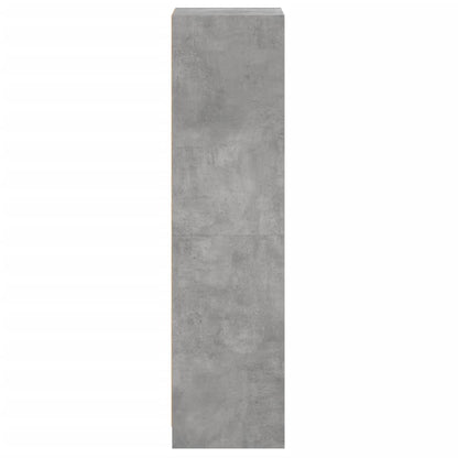 Credenza con Anta in Vetro Grigio Cemento 35x37x142 cm - homemem39