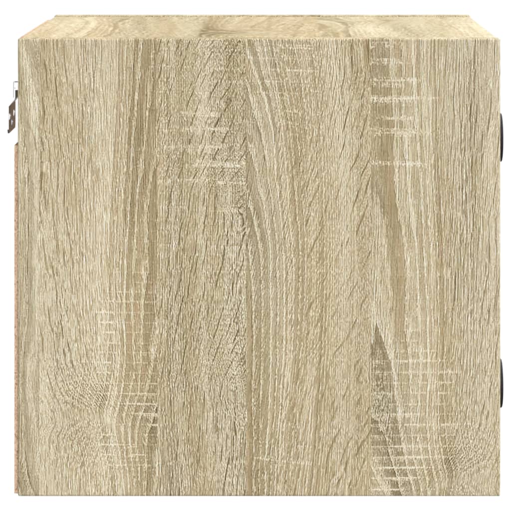 Comodini con Ante in Vetro 2pz Rovere Sonoma 35x37x35 cm - homemem39