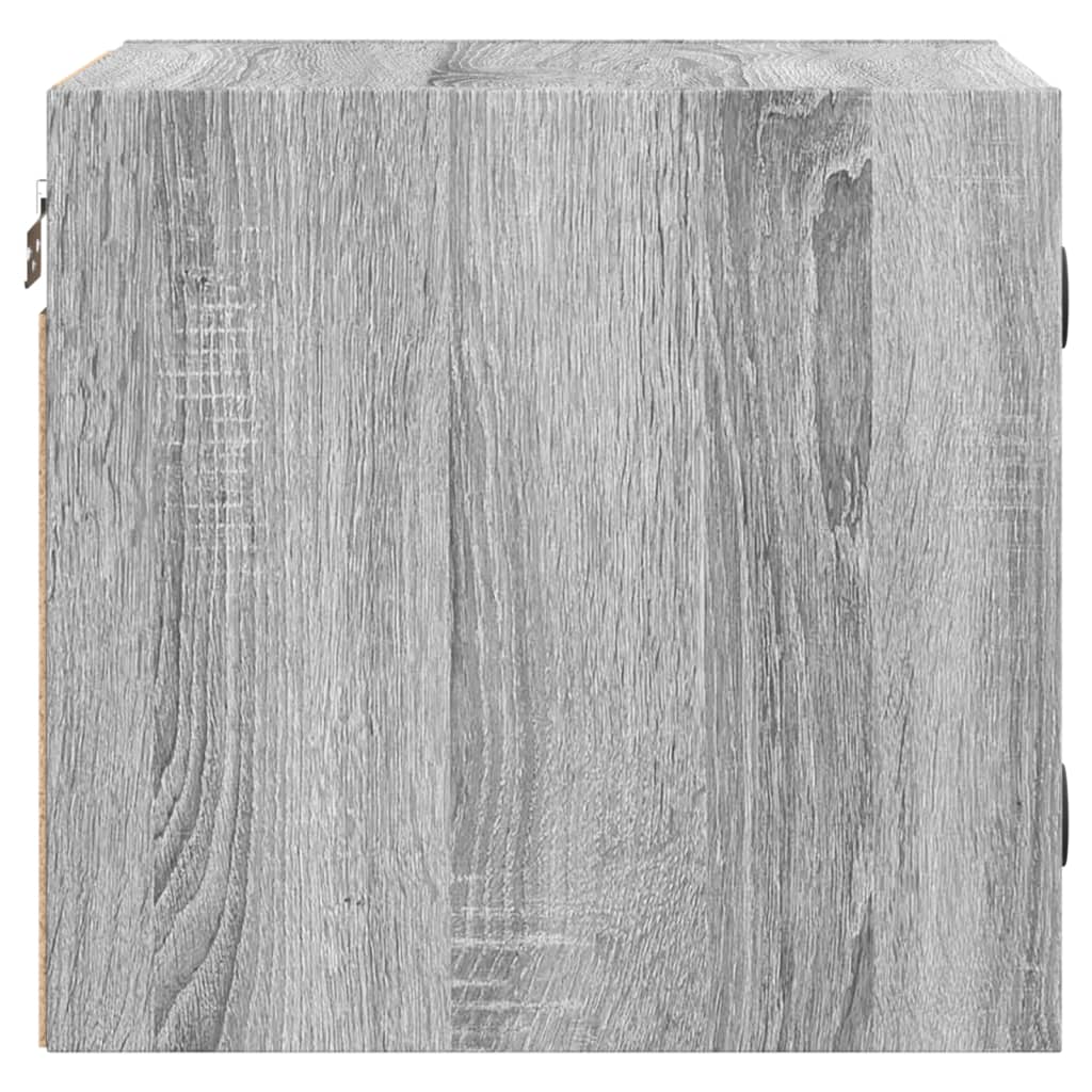 Comodino con Anta in Vetro Grigio Sonoma 35x37x35 cm - homemem39