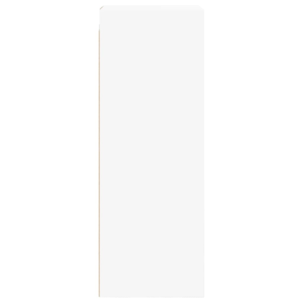 Mobile a Muro con Ante in Vetro Bianco 35x37x100 cm - homemem39