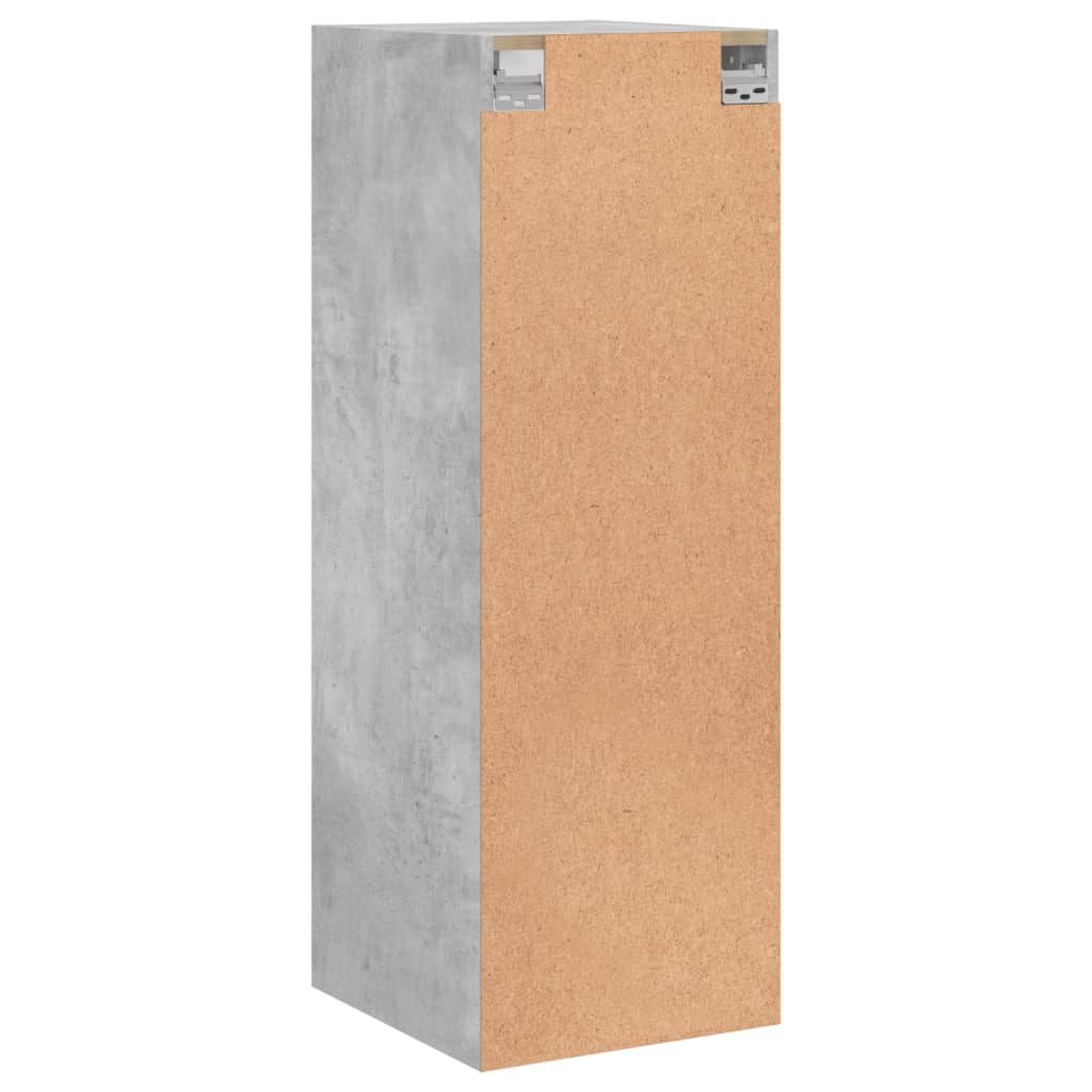 Mobile a Muro con Ante in Vetro Grigio Cemento 35x37x100 cm | homemem39