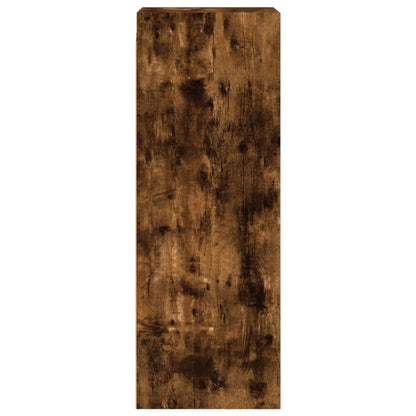 Mobile a Muro con Ante in Vetro Rovere Fumo 35x37x100 cm | homemem39