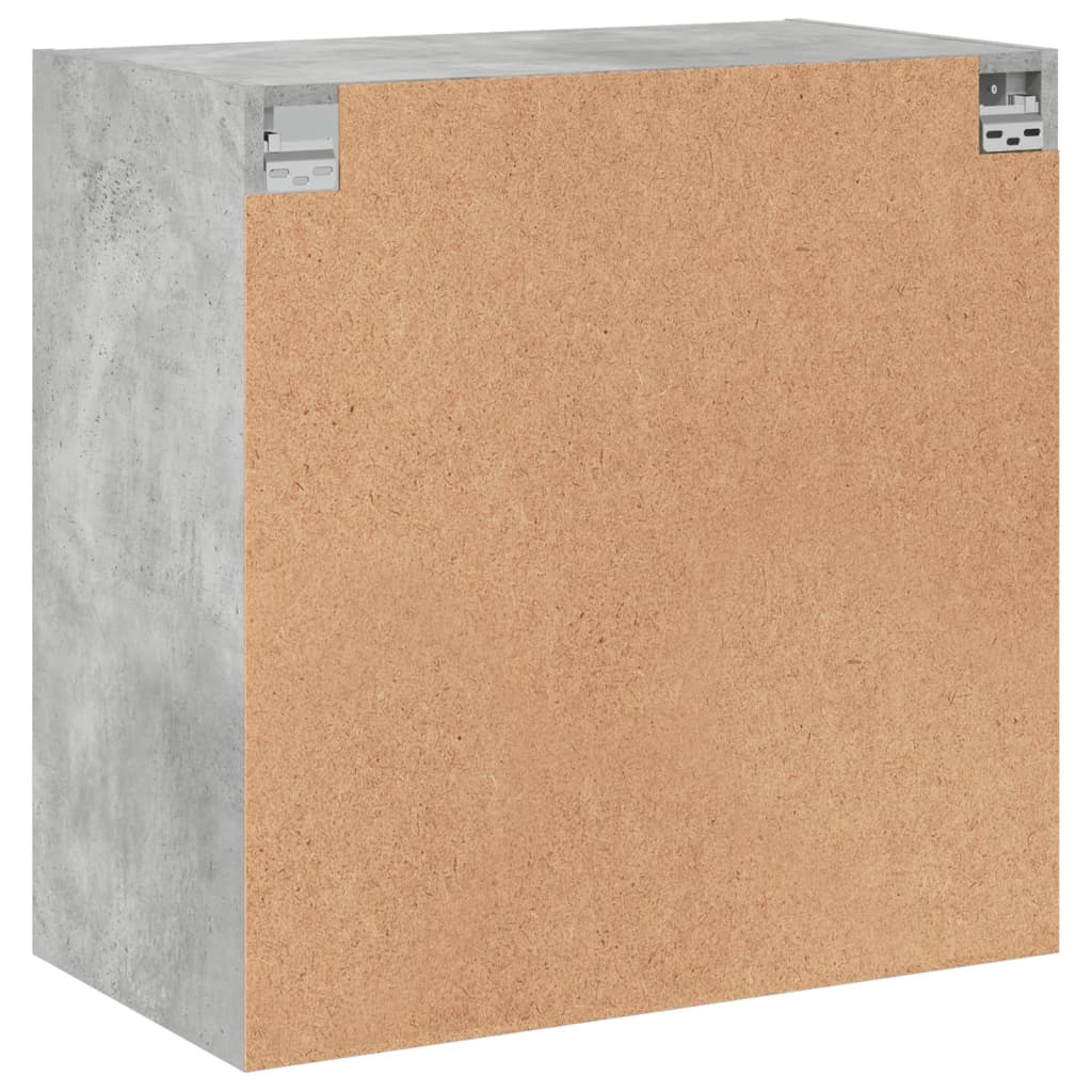 Mobile a Muro con Ante in Vetro Grigio Cemento 68x37x68,5 cm | homemem39