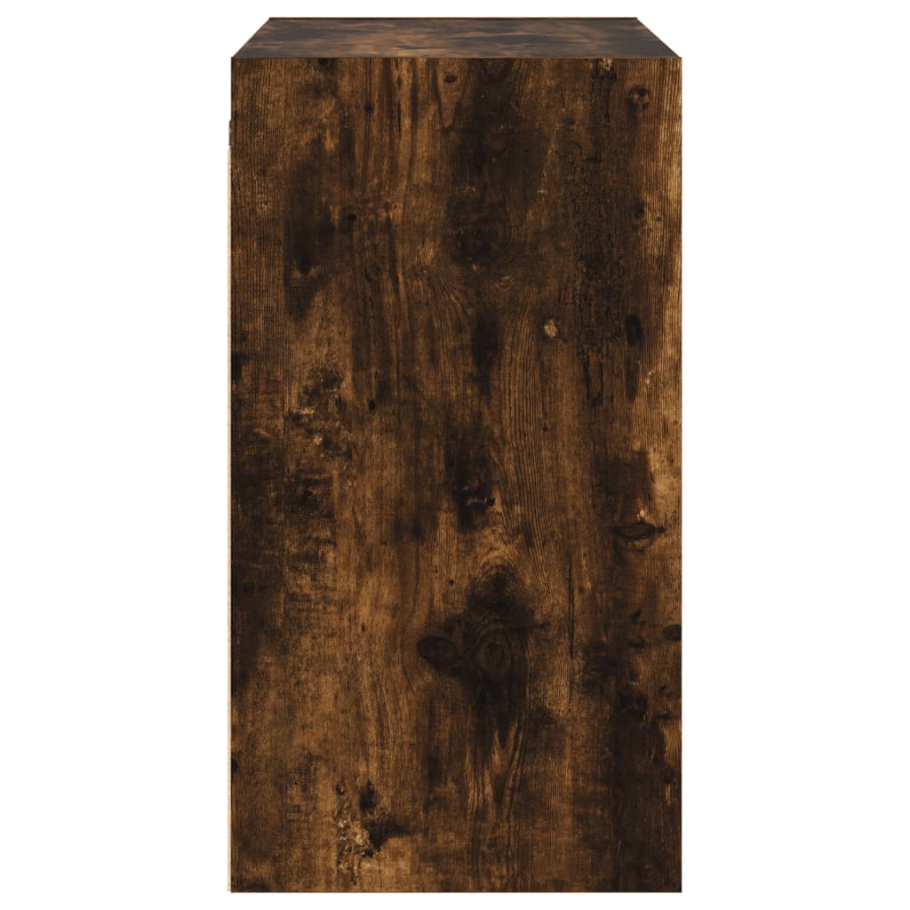 Mobile a Muro con Ante in Vetro Rovere Fumo 68x37x68,5 cm | homemem39