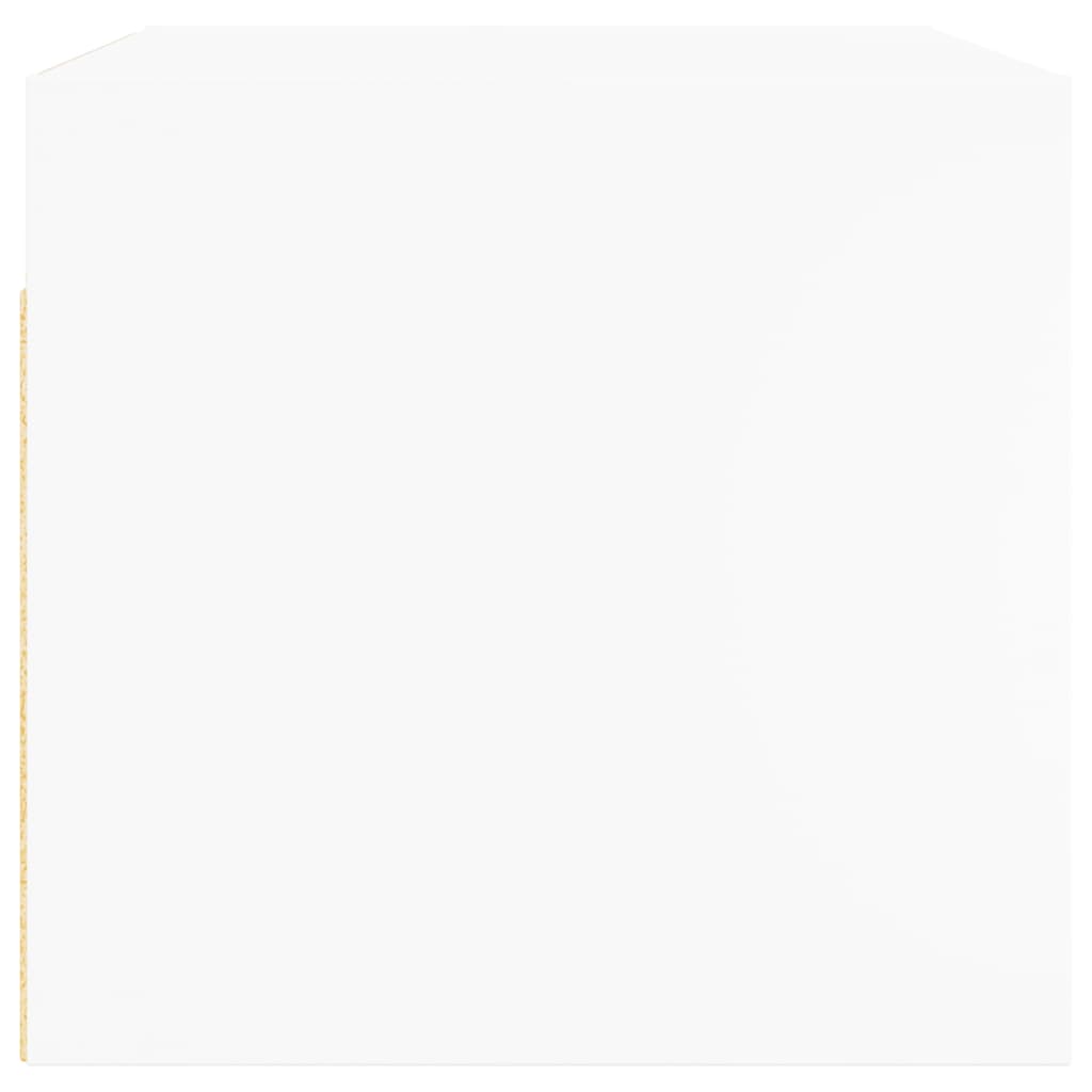 Mobile a Muro con Ante in Vetro Bianco 68,5x37x35 cm | homemem39