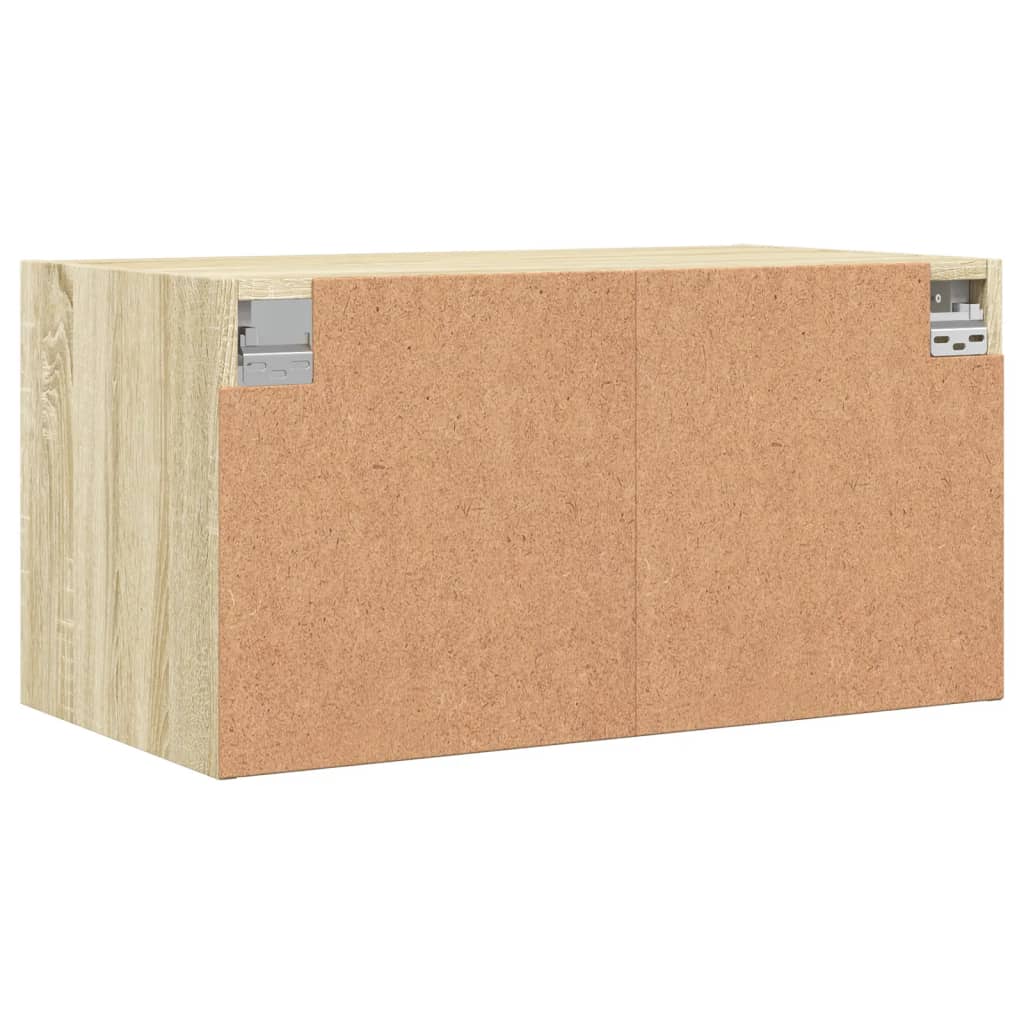 Mobile a Muro con Ante in Vetro Rovere Sonoma 68,5x37x35 cm | homemem39