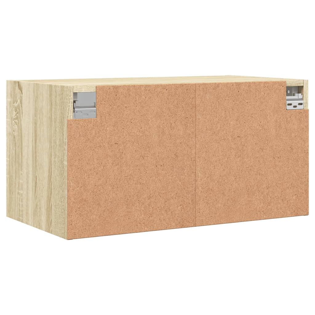 Mobili a Muro con Ante in Vetro 2pz Rovere Sonoma 68,5x37x35 cm | homemem39