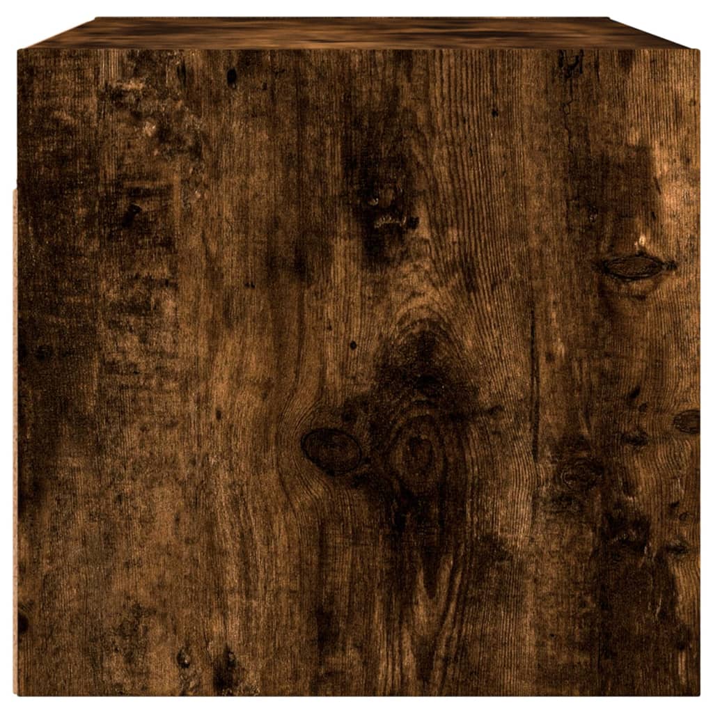 Mobile a Muro con Ante in Vetro Rovere Fumo 68,5x37x35 cm | homemem39