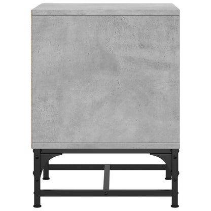 Comodini con Ante in Vetro 2pz Grigio Cemento 35x37x50 cm - homemem39